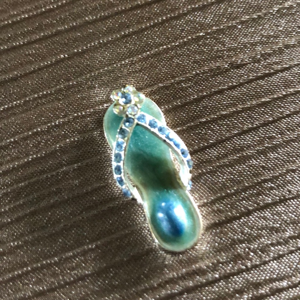 Blue flip flop charm